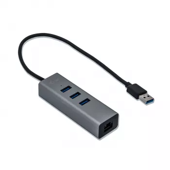 i-tec Metal USB 3.0 HUB 3 θυρών + προσαρμογέας Gigabit Ethernet