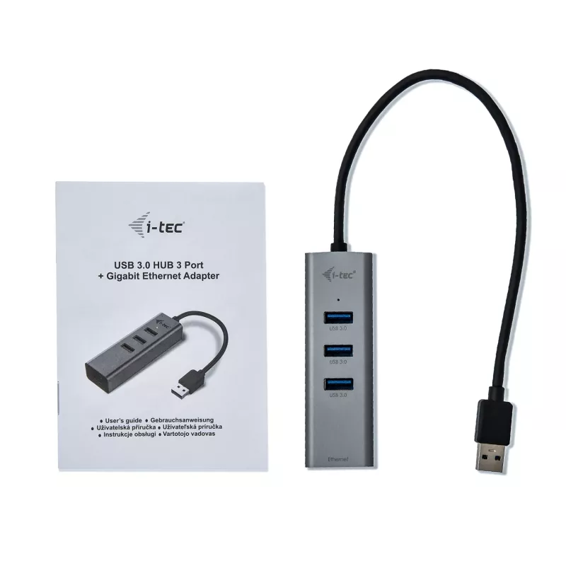 i-tec Metal USB 3.0 HUB 3 θυρών + προσαρμογέας Gigabit Ethernet