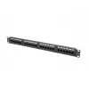 Lanberg PPU5-1024-B patch panel, 24 θυρών, 1U, 19 ιντσών, Cat5e UTP, μεταλλικό, μαύρο