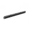 Lanberg PPU5-1024-B patch panel, 24 θυρών, 1U, 19 ιντσών, Cat5e UTP, μεταλλικό, μαύρο