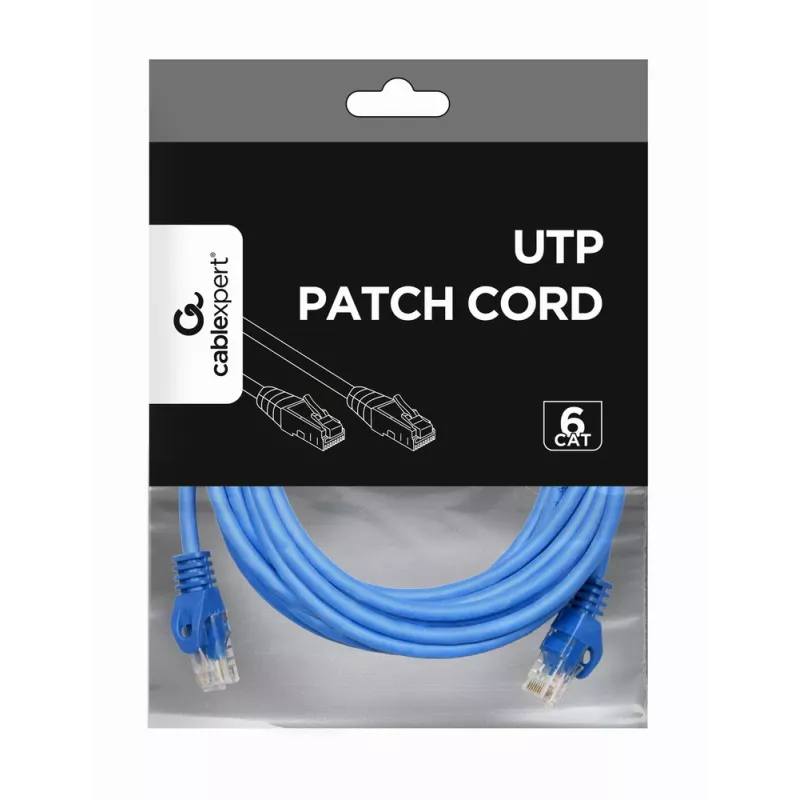 Καλώδιο δικτύου Gembird PP6U-3M RJ-45 Cat6 3m μπλε