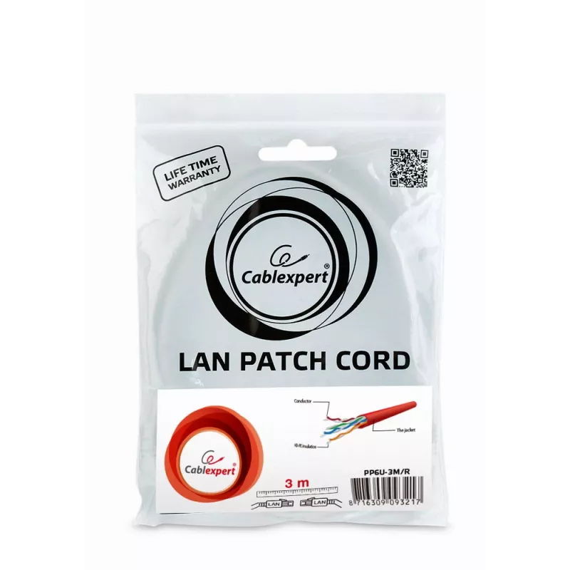 GEMBIRD Καλώδιο patch - CAT6 - UTP - 3 m - κόκκινο