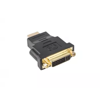 LANBERG Καλώδιο αλλαγής φύλου HDMI (βύσμα αρσενικό) σε DVI-D (υποδοχή θηλυκή, 24+5) μαύρο, 1920x1080@60Hz, θήκη ABS