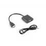 LANBERG Προσαρμογέας καλωδίου βίντεο VGA (D-Sub) HDMI τύπου A (Standard) 0,2m μαύρο