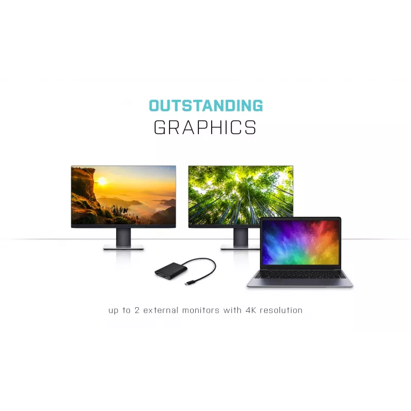 i-tec USB-C 3.1 Dual 4K DP Προσαρμογέας βίντεο