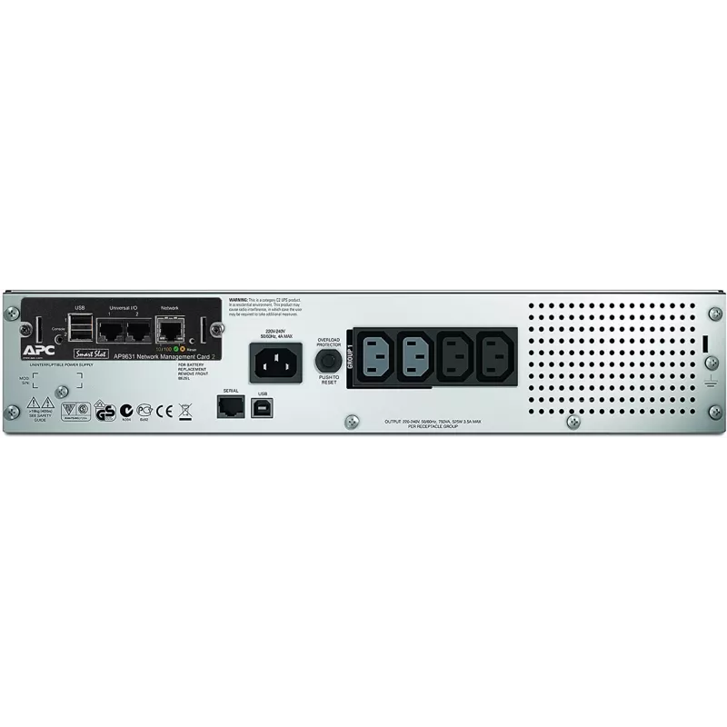 APC Smart-UPS SMT750RMI2UNC - 4x C13, USB, τοποθέτηση σε rack, NMC, 750VA