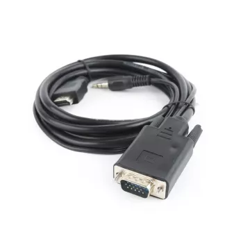 GEMBIRD Καλώδιο προσαρμογέα HDMI σε VGA και ήχου, μονή θύρα, 3 m, μαύρο