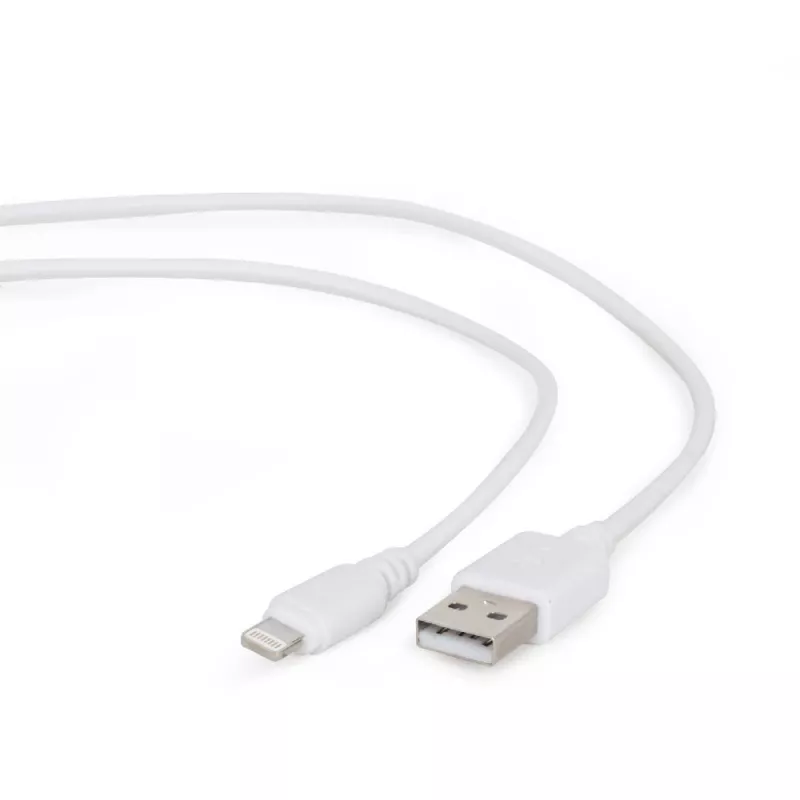 Gembird Καλώδιο Lightning CC-USB2-AMLM-2M-W — 2 m, Lightning σε USB A, USB 2.0, λευκό