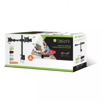 Techly 13-27 ίντσες Βάση γραφείου για 2 οθόνες με σφιγκτήρα ICA-LCD 482-D