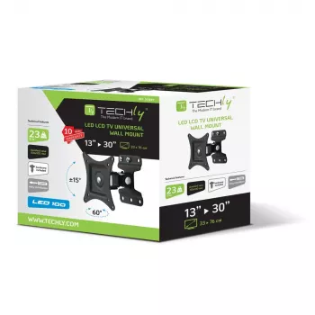 Techly 13-30 ίντσες Επιτοίχια βάση για LED LCD TV πλήρως κινητή ICA-LCD 201BK