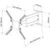 Techly 23-55 Universal Επιτοίχια βάση LCD TV Μαύρο ICA-PLB 136M
