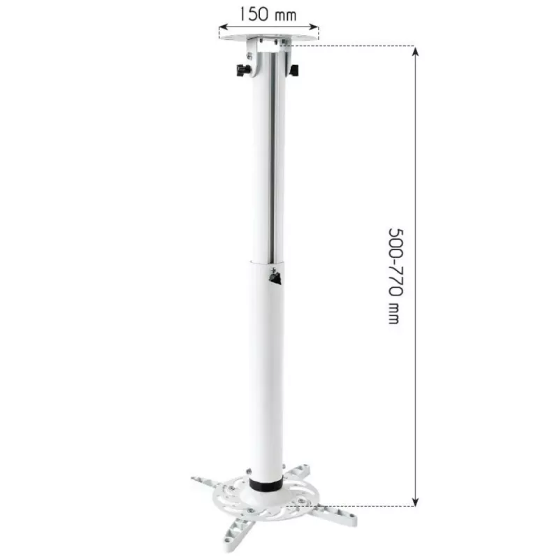 Techly Βάση προβολέα οροφής επέκταση 500-770 mm Λευκό ICA-PM 104MW