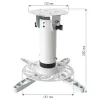 Techly Βάση Universal προβολέα οροφής Λευκό ICA-PM 200WH