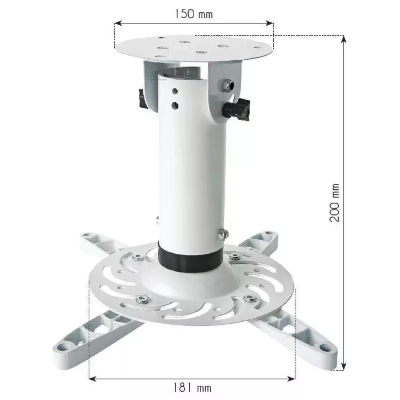 Techly Βάση Universal προβολέα οροφής Λευκό ICA-PM 200WH