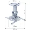 Techly Universal βάση οροφής για προβολέα, Λευκό ICA-PM 100WH