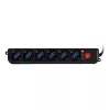 Techly Πολύπριζο 6 πρίζες Μαύρο με βύσμα VDE IUPS-PCP-6V