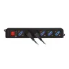 Techly Πολύπριζο 6 πρίζες Μαύρο με βύσμα VDE IUPS-PCP-6V
