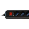 Techly Πολύπριζο 6 πρίζες Μαύρο με βύσμα VDE IUPS-PCP-6V