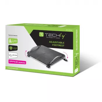 Techly ICA-FR 13 εργονομικό ρυθμιζόμενο υποπόδιο, ρύθμιση γωνίας, αντιολισθητικό, 43 x 28 cm, μαύρο