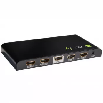 Techly IDATA HDMI-4K4 διαχωριστής HDMI 1x4, 4K x 2K (3840 x 2160), 3D, 36 bit, μαύρος