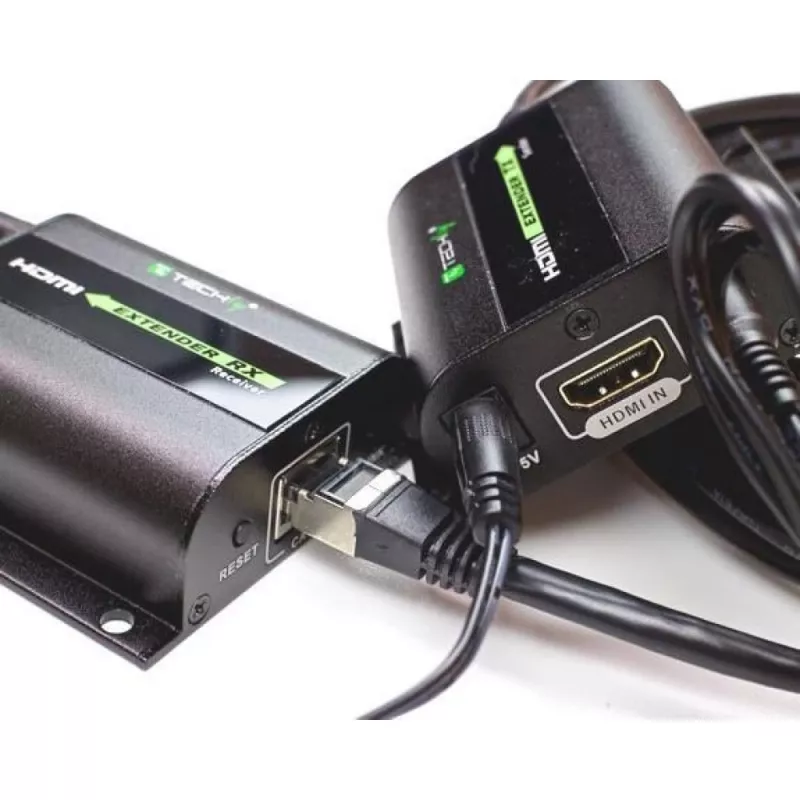 Techly Επέκταση HDMI Full HD μέσω καλωδίου Cat.5E / 6 / 6A / 7 max. 60 m Autoregulated IDATA EXT-E70I