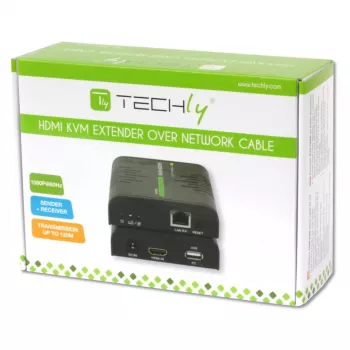 Techly IDATA HDMI-KVM2 Επέκταση KVM πομπός & δέκτης