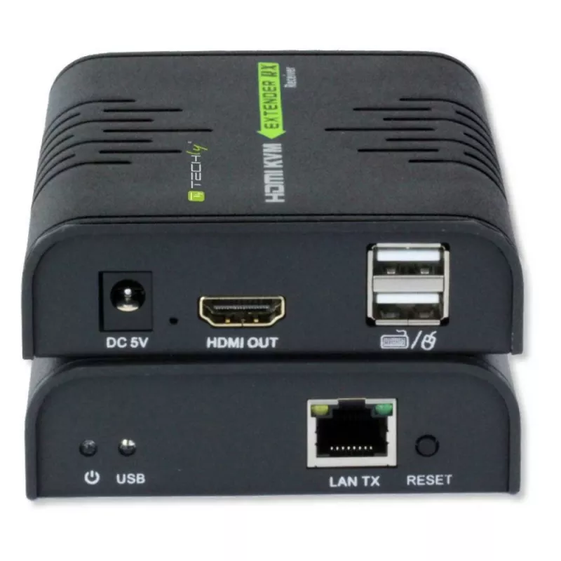 Techly IDATA HDMI-KVM2 Επέκταση KVM πομπός & δέκτης