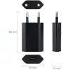Techly Compact Φορτιστής USB 1A Ευρωπαϊκό βύσμα Μαύρο