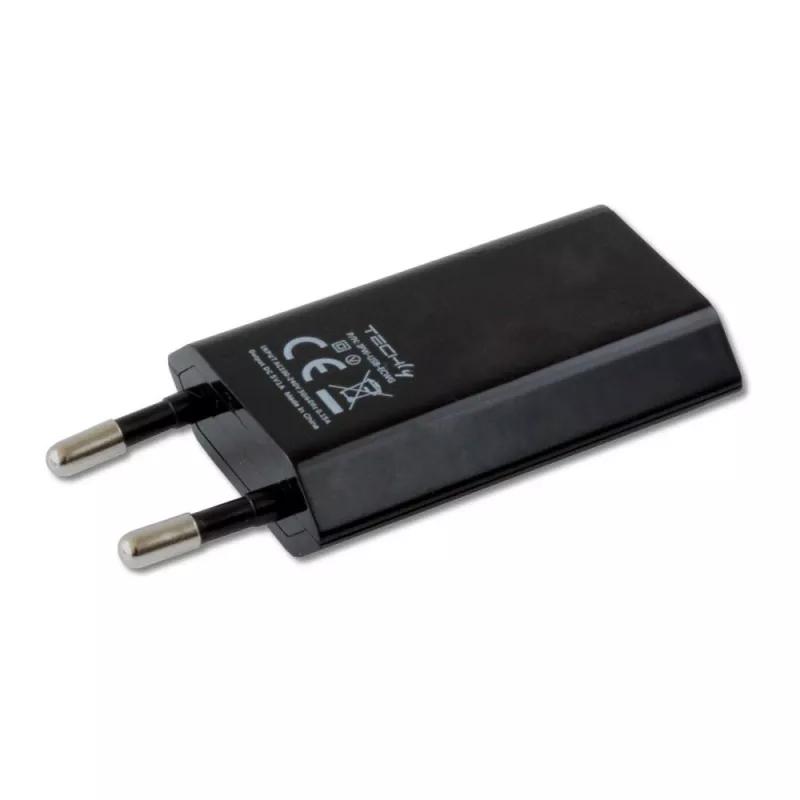 Techly Compact Φορτιστής USB 1A Ευρωπαϊκό βύσμα Μαύρο