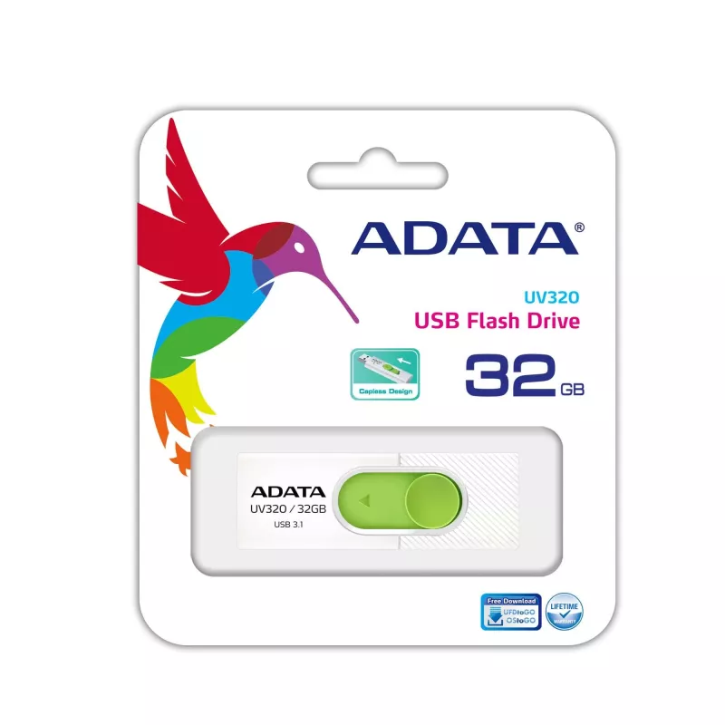 ADATA UV320 USB stick 32 GB USB Type-A 3.2 Gen 1 (3.1 Gen 1) Πράσινο, Λευκό
