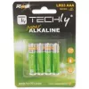 Techly Blister 4 μπαταρίες High Power Mini Stilo AAA Αλκαλικές LR03 1,5V IBT-KAL-LR03T