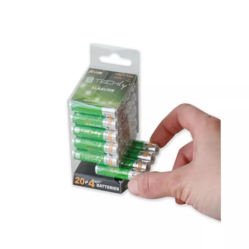 Techly Multipack 24 μπαταρίες High Power Mini Stilo AAA Αλκαλικές LR03 1,5V IBT-KAL-LR03-B24T