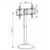 Techly ICA-TR12 Βάση TV/stand 177.8 cm (70 ίντσες) Μαύρο