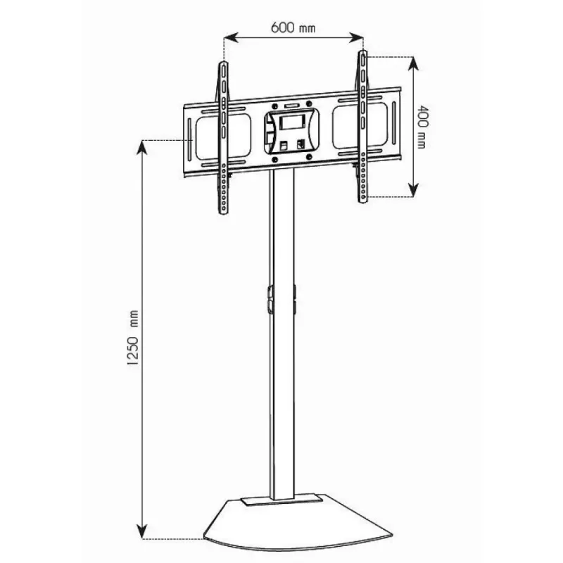 Techly ICA-TR12 Βάση TV/stand 177.8 cm (70 ίντσες) Μαύρο