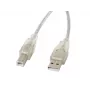 LANBERG Καλώδιο USB USB 2.0 USB B – 3 m Διαφανές