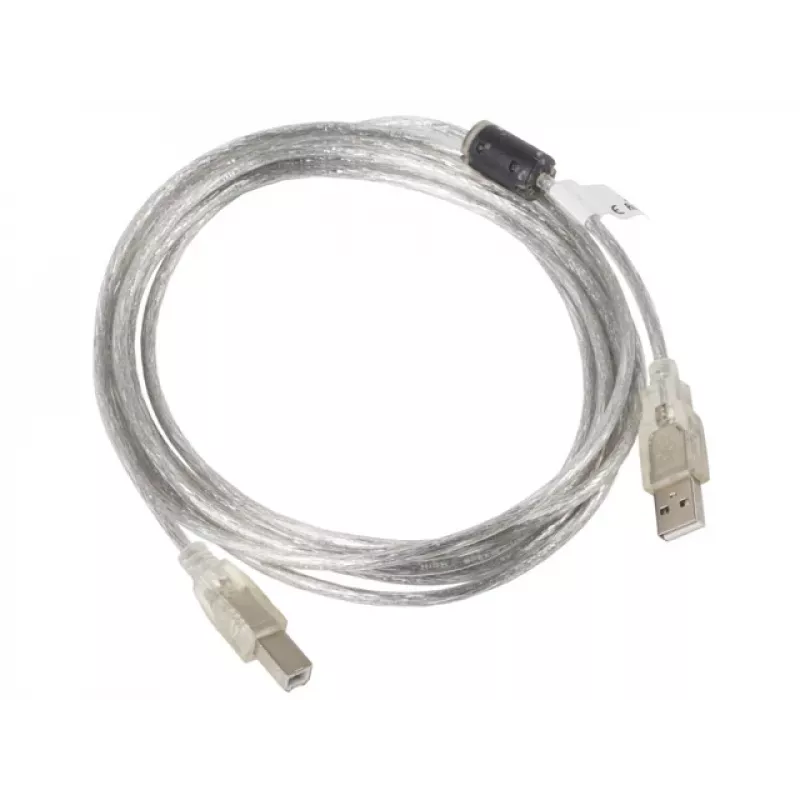 LANBERG Καλώδιο USB USB 2.0 USB B – 3 m Διαφανές