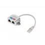 LANBERG Προσαρμογέας LAN RJ45/2x RJ45 Ftp Splitter AD-0026-S