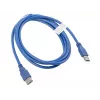 Καλώδιο USB-A σε USB-A LANBERG CA-US3E-10CC-0018-B 1,8 m, USB 3.0, μπλε, 4800 Mbit/s
