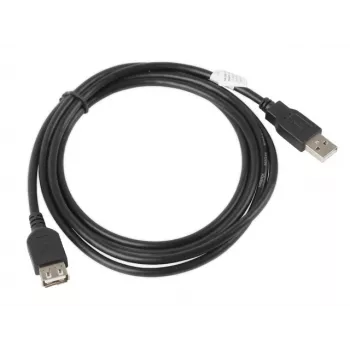 Καλώδιο USB A σε A LANBERG CA-USBE-10CC-0018-BK, USB 2.0, 1,8 m, μαύρο