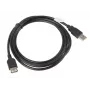 Καλώδιο USB A σε A LANBERG CA-USBE-10CC-0018-BK, USB 2.0, 1,8 m, μαύρο