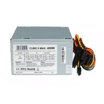 Τροφοδοτικό ATX IBOX CUBE II 400 W — 20+4-Pin, ανεμιστήρας 120 mm, ασημί