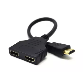 Καλώδιο HDMI Gembird DSP-2PH4-04 — HDMI Type A αρσενικό σε 2× HDMI Type A θηλυκή, μαύρο, ίσιο βύσμα αρσενικό