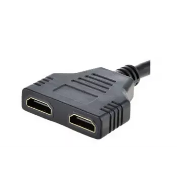 Καλώδιο HDMI Gembird DSP-2PH4-04 — HDMI Type A αρσενικό σε 2× HDMI Type A θηλυκή, μαύρο, ίσιο βύσμα αρσενικό