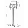 Βάση/Στήριξη TV Techly ICA-TR11 177,8 cm (70 ίντσες) Μαύρο, Ασημί