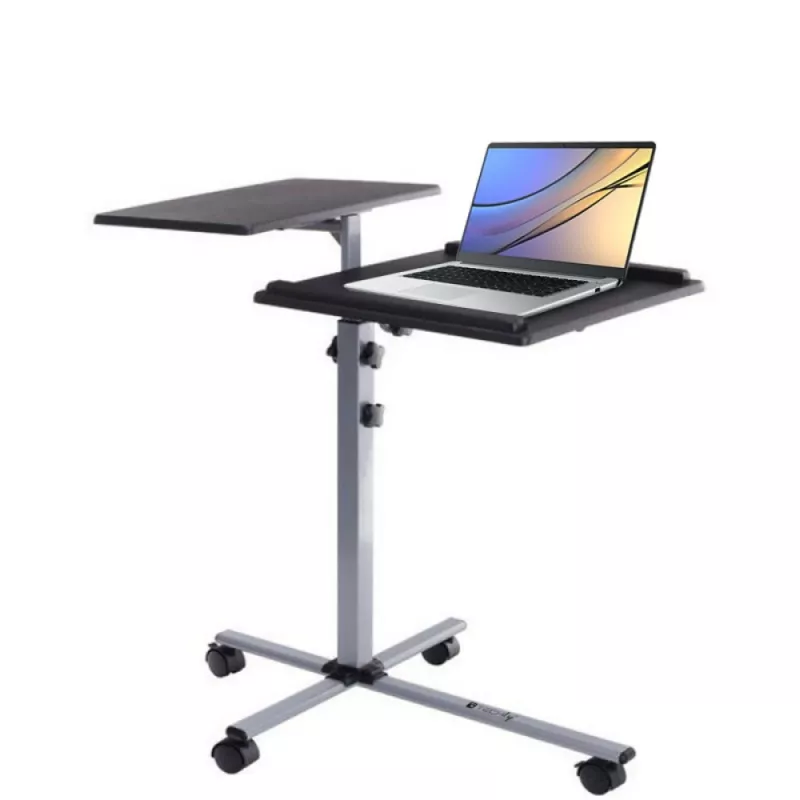 Βάση laptop Techly Universal ρυθμιζόμενη με τροχούς για notebook προβολέα Μαύρο