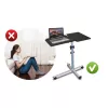 Βάση laptop Techly Universal ρυθμιζόμενη με τροχούς για notebook προβολέα Μαύρο