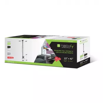 Τηλεσκοπική βάση οροφής Techly έως 1,6 m LED TV LCD 23-42 ίντσες ICA-CPLB 922L