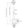 Τηλεσκοπική βάση οροφής Techly έως 1,6 m LED TV LCD 23-42 ίντσες ICA-CPLB 922L