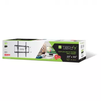 Βάση στήριξης τοίχου με κλίση για LED-LCD-TV Techly 23-55 Μαύρο ICA-PLB 161M