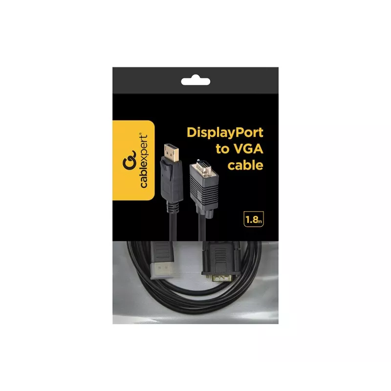 Καλώδιο προσαρμογέα GEMBIRD DisplayPort σε VGA 2,0 m, Μαύρο